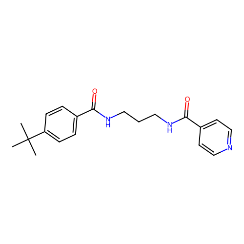 N-{3-[(4-tert-butylbenzoyl)amino]propyl}isonicotinamide structure