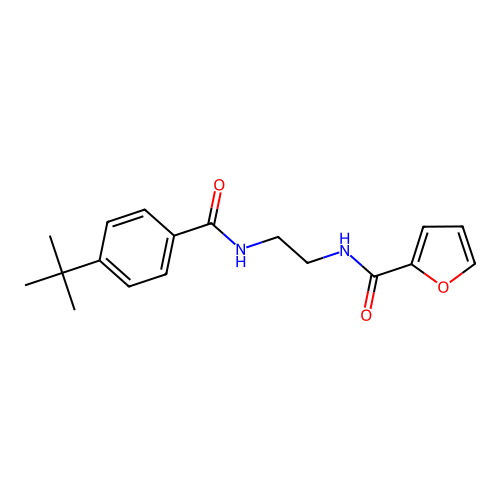 N-{2-[(4-tert-butylbenzoyl)amino]ethyl}-2-furamide structure