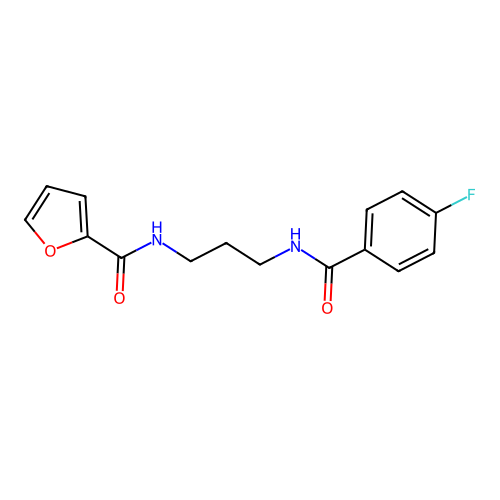 N-{3-[(4-fluorobenzoyl)amino]propyl}-2-furamide structure