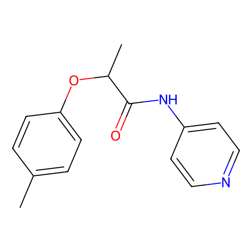 2-(4-methylphenoxy)-N-4-pyridinylpropanamide structure