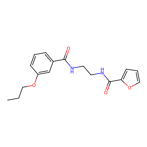 N-{2-[(3-propoxybenzoyl)amino]ethyl}-2-furamide structure