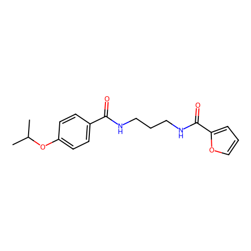 N-{3-[(4-isopropoxybenzoyl)amino]propyl}-2-furamide structure