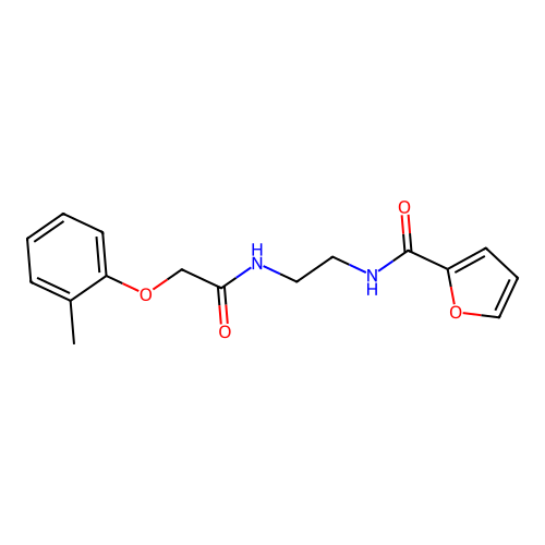 N-(2-{[2-(2-methylphenoxy)acetyl]amino}ethyl)-2-furamide structure