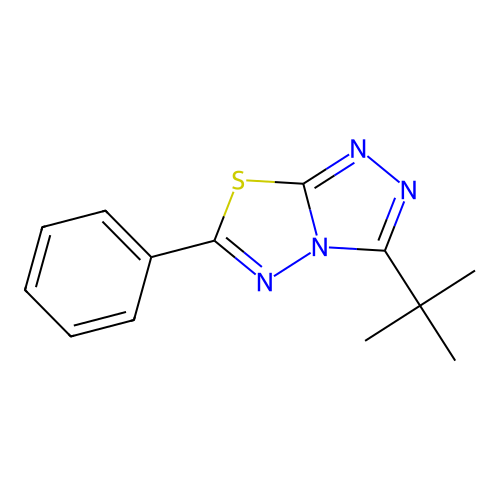 3-tert-Butyl-6-phenyl-[1,2,4]triazolo[3,4-b][1,3,4]thiadiazole structure