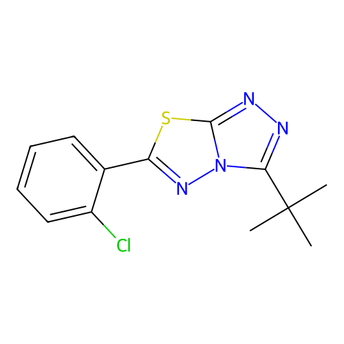 3-Tert-butyl-6-(2-chlorophenyl)-[1,2,4]triazolo[3,4-b][1,3,4]thiadiazole structure