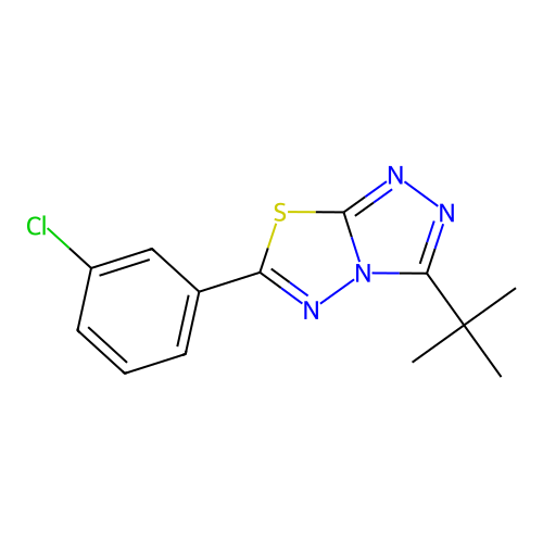 3-Tert-butyl-6-(3-chlorophenyl)-[1,2,4]triazolo[3,4-b][1,3,4]thiadiazole structure