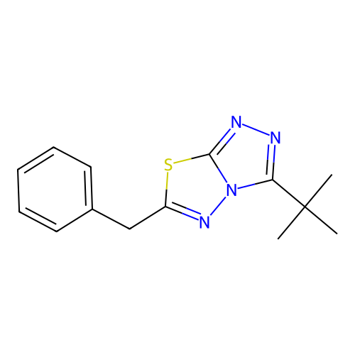 6-Benzyl-3-tert-butyl-[1,2,4]triazolo[3,4-b][1,3,4]thiadiazole structure