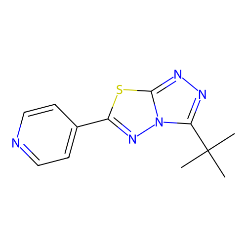 3-tert-Butyl-6-pyridin-4-yl-[1,2,4]triazolo[3,4-b][1,3,4]thiadiazole structure
