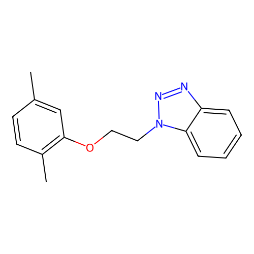 1-[2-(2,5-dimethylphenoxy)ethyl]-1H-benzotriazole structure