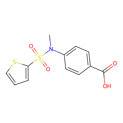 4-[Methyl(thiophen-2-ylsulfonyl)amino]benzoic acid structure