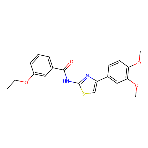 N-[4-(3,4-dimethoxyphenyl)-1,3-thiazol-2-yl]-3-ethoxybenzamide structure
