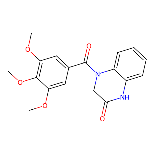 4-(3,4,5-Trimethoxy-benzoyl)-3,4-dihydro-1H-quinoxalin-2-one structure