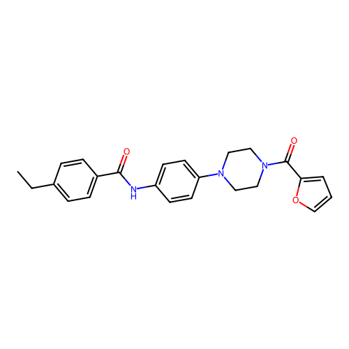 4-ethyl-N-[4-[4-(furan-2-carbonyl)piperazin-1-yl]phenyl]benzamide structure