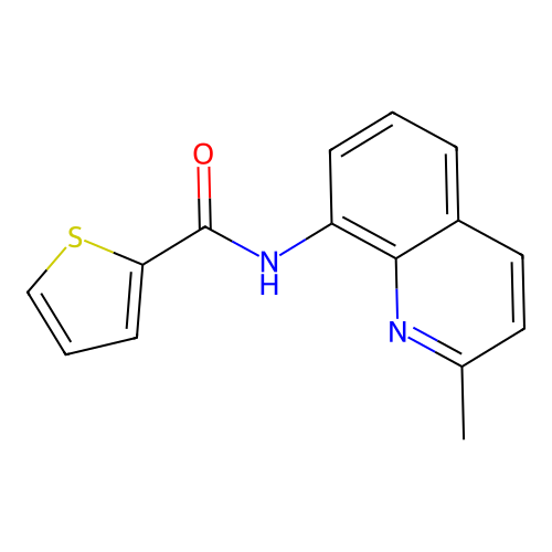 N-(2-methylquinolin-8-yl)thiophene-2-carboxamide structure