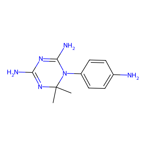 1,3,5-Triazine-2,4-diamine, 1-(4-aminophenyl)-1,6-dihydro-6,6-dimethyl- structure