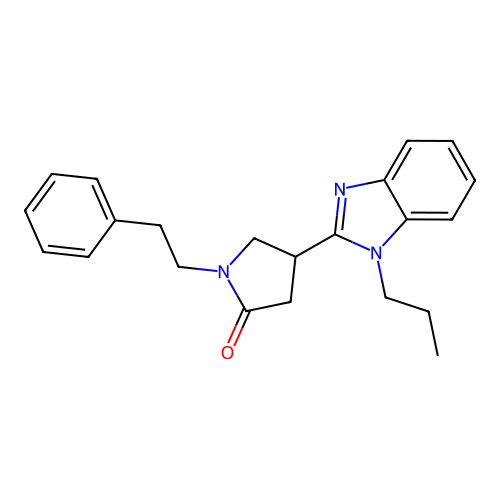 1-(2-Phenylethyl)-4-(1-propylbenzimidazol-2-yl)pyrrolidin-2-one structure