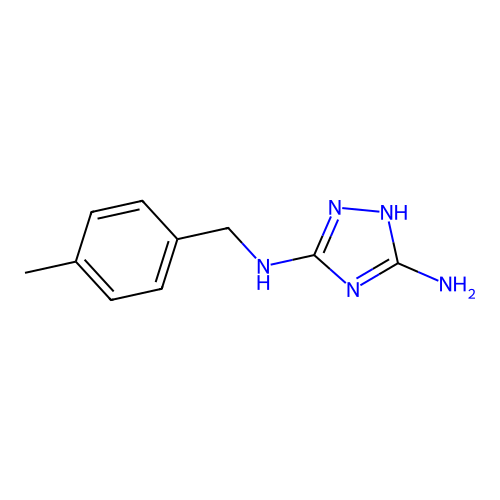 N5-[(4-Methylphenyl)methyl]-1H-1,2,4-triazole-3,5-diamine structure