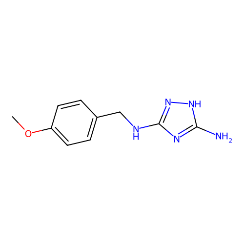 1H-1,2,4-Triazole-3,5-diamine, N-[(4-methoxyphenyl)methyl]- structure