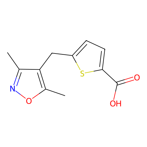 5-(3,5-Dimethyl-isoxazol-4-ylmethyl)-thiophene-2-carboxylic acid structure