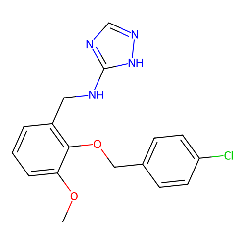 N-{2-[(4-chlorobenzyl)oxy]-3-methoxybenzyl}-N-(4H-1,2,4-triazol-3-yl)amine structure