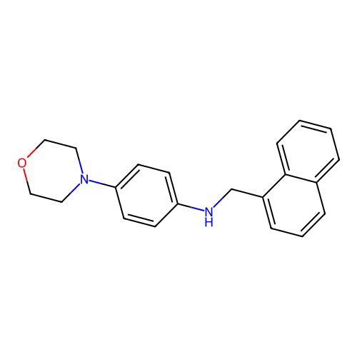 4-morpholin-4-yl-N-(naphthalen-1-ylmethyl)aniline structure