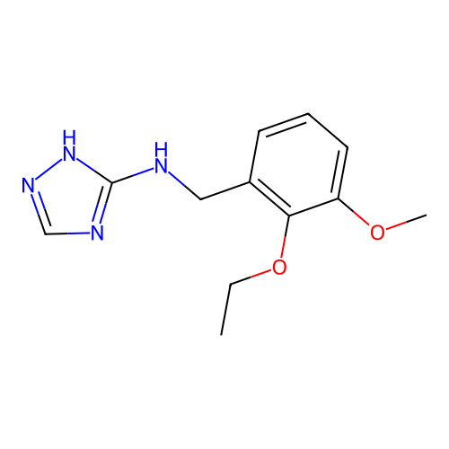 N-(2-ethoxy-3-methoxybenzyl)-1H-1,2,4-triazol-3-amine structure
