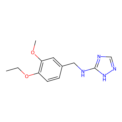 N-(4-ethoxy-3-methoxybenzyl)-1H-1,2,4-triazol-3-amine structure