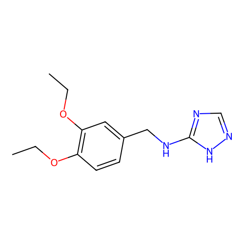 N-[(3,4-diethoxyphenyl)methyl]-1H-1,2,4-triazol-5-amine structure