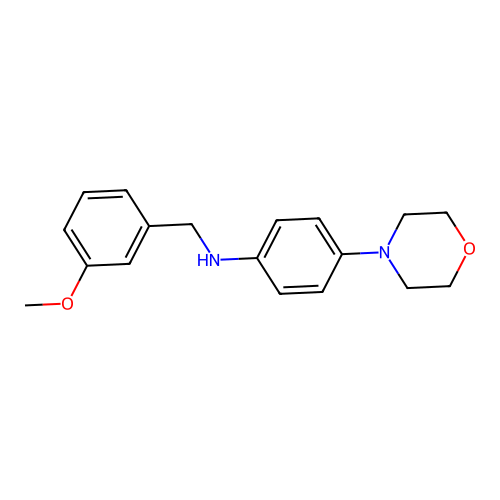 N-(3-methoxybenzyl)-4-(morpholin-4-yl)aniline structure