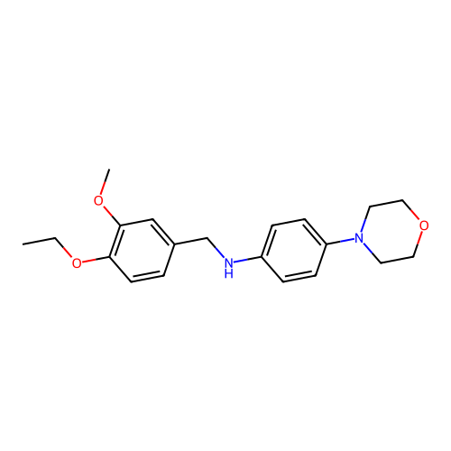 N-(4-ethoxy-3-methoxybenzyl)-4-(morpholin-4-yl)aniline structure