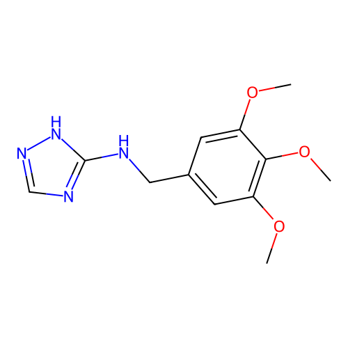 N-(3,4,5-trimethoxybenzyl)-1H-1,2,4-triazol-3-amine structure