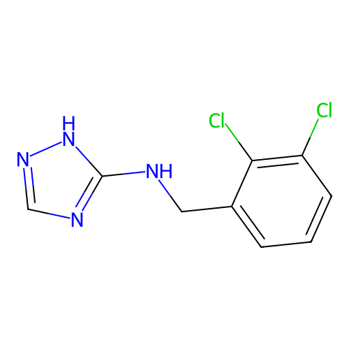 N-(2,3-dichlorobenzyl)-1H-1,2,4-triazol-3-amine structure