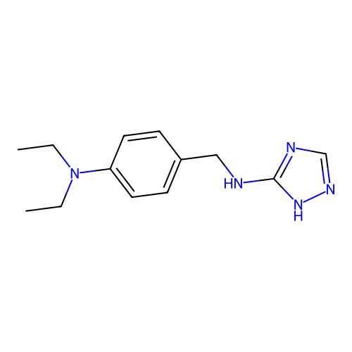 N-[4-(diethylamino)benzyl]-1H-1,2,4-triazol-3-amine structure