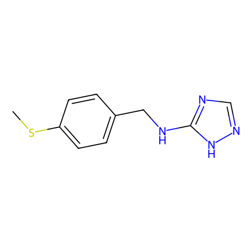 N-[4-(methylsulfanyl)benzyl]-1H-1,2,4-triazol-3-amine structure