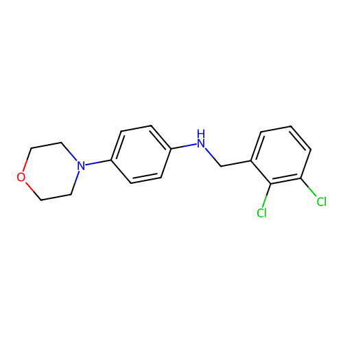 N-(2,3-dichlorobenzyl)-4-(morpholin-4-yl)aniline structure
