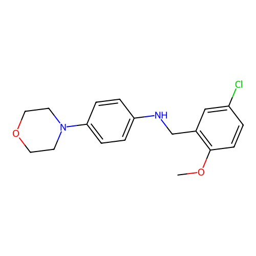 N-(5-chloro-2-methoxybenzyl)-4-(morpholin-4-yl)aniline structure