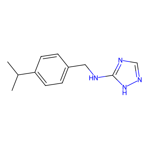 N-(4-isopropylbenzyl)-N-(1H-1,2,4-triazol-3-yl)amine structure