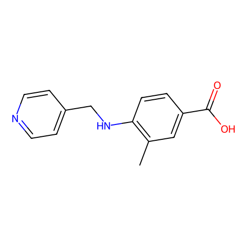 3-Methyl-4-[(pyridin-4-ylmethyl)-amino]-benzoic acid structure