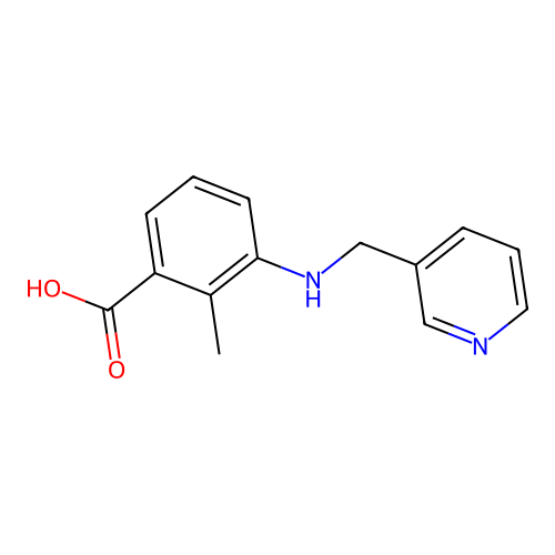 2-Methyl-3-[(pyridin-3-ylmethyl)-amino]-benzoic acid structure