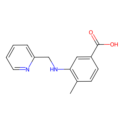 4-Methyl-3-[(pyridin-2-ylmethyl)-amino]-benzoic acid structure
