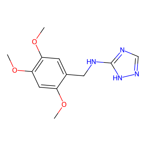 N-(2,4,5-trimethoxybenzyl)-1H-1,2,4-triazol-3-amine structure