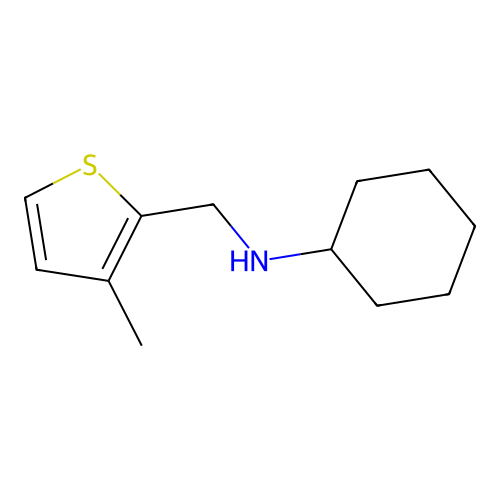N-[(3-methylthiophen-2-yl)methyl]cyclohexanamine structure