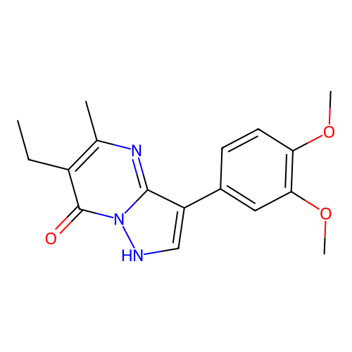 3-(3,4-dimethoxyphenyl)-6-ethyl-5-methylpyrazolo[1,5-a]pyrimidin-7(4H)-one structure