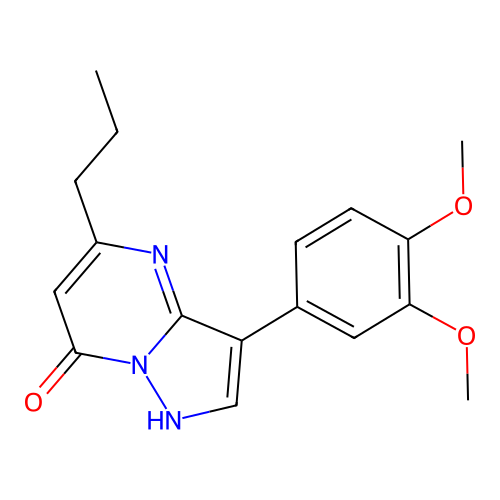 3-(3,4-dimethoxyphenyl)-5-propylpyrazolo[1,5-a]pyrimidin-7(4H)-one structure