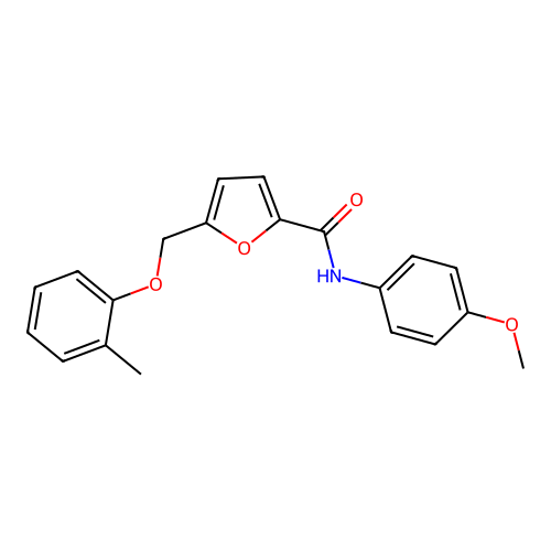N-(4-methoxyphenyl)-5-[(2-methylphenoxy)methyl]furan-2-carboxamide structure