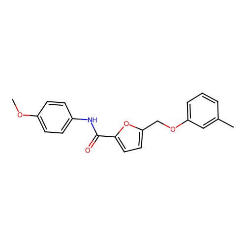 N-(4-methoxyphenyl)-5-[(3-methylphenoxy)methyl]furan-2-carboxamide structure