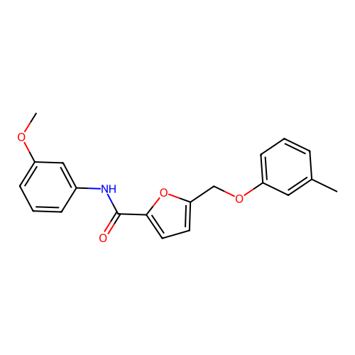 N-(3-methoxyphenyl)-5-[(3-methylphenoxy)methyl]furan-2-carboxamide structure
