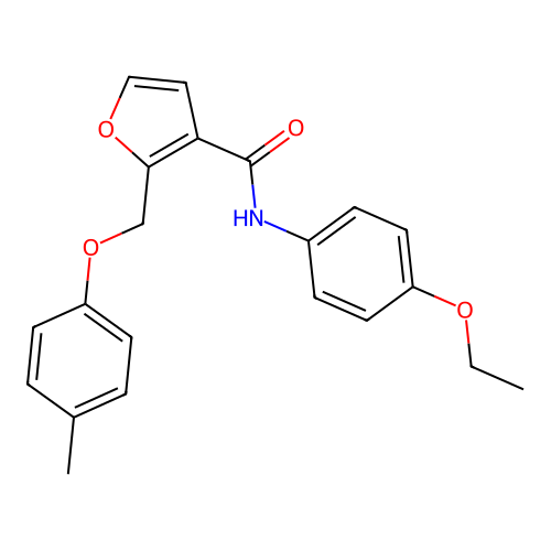N-(4-ethoxyphenyl)-2-[(4-methylphenoxy)methyl]furan-3-carboxamide structure