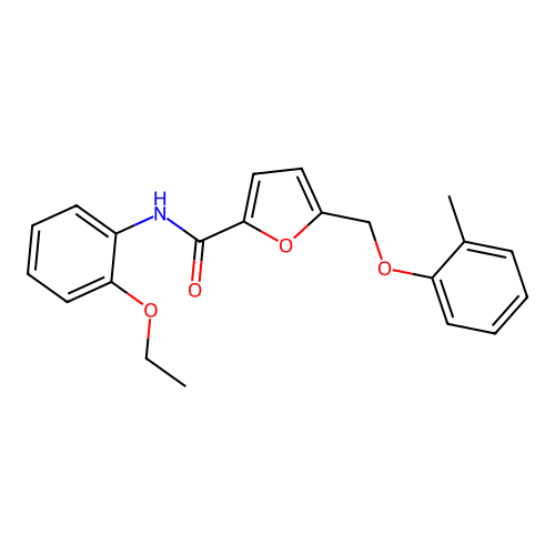 N-(2-ethoxyphenyl)-5-[(2-methylphenoxy)methyl]furan-2-carboxamide structure