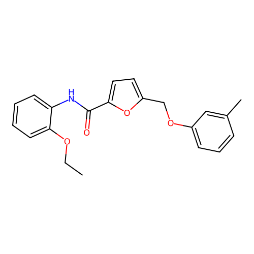 N-(2-ethoxyphenyl)-5-[(3-methylphenoxy)methyl]furan-2-carboxamide structure
